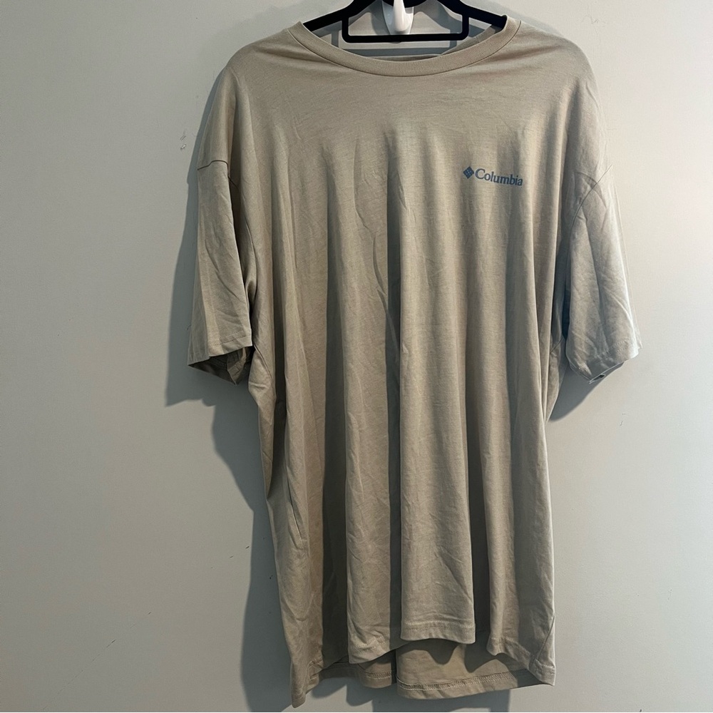 Columbia Tan Short Sleeve Tee Relaxed Fit